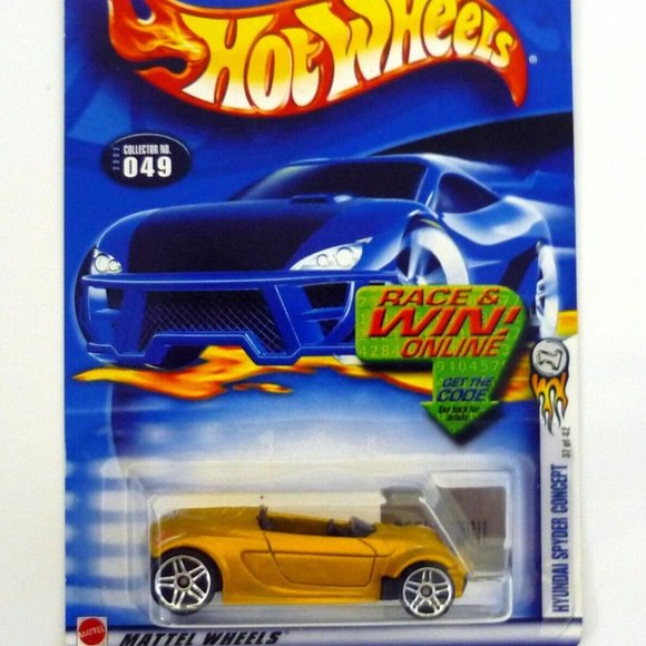 Hot Wheels Hyundai Spyder Concept #049 First Editions 37/42 Gold Die-Cast 2002 - Picture 1 of 1